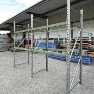 Lot N°6 Rack à palettes Bito – 3 échelles, 8 traverses, 390 cm, occasion