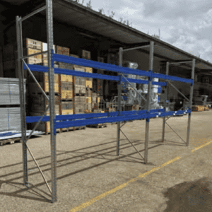 Lot N°3 Rack à palettes Armes – 3 échelles, 8 traverses, 3100 kg, occasion