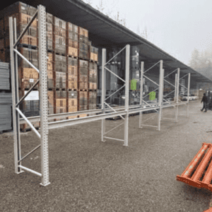 Lot N°17 Rack à palettes Ohra – 5 échelles, 16 traverses, 1270 cm, 3000 kg, occasion