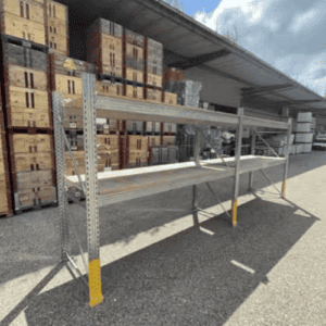 Lot N°13 Rack à palettes Ross renforcé – 3 échelles, 8 traverses, 4 plateaux bois, occasion