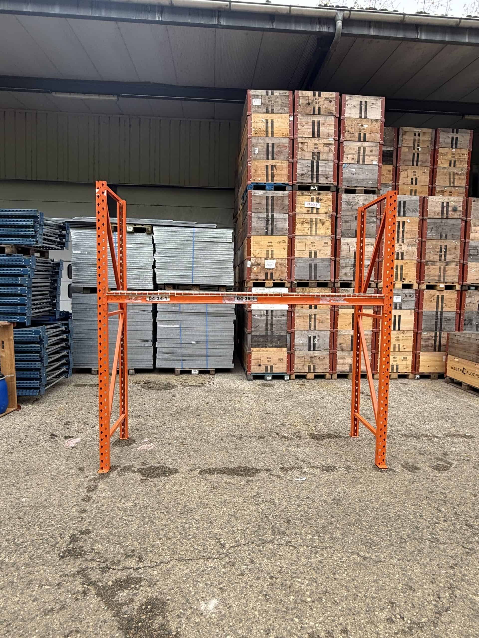 Lot N°20 Rack à palettes Stockpal décalé – 295 cm, 2 niveaux, 3 plateaux grillagés, 280 cm – Image 3