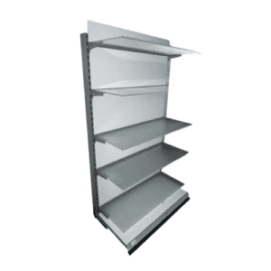 Gondole simple avec tablars en verre – Occasion