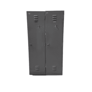 Casier vestiaire métallique 2 portes gris foncé – 185x50x50 cm – Occasion