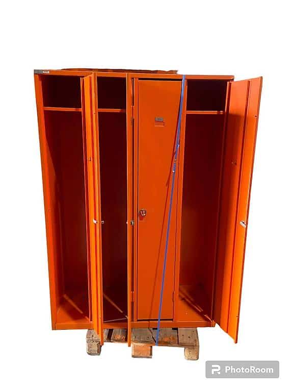 Casier Vestiaire 4 Portes Orange – 175×119 ou 99×50 cm – Occasion