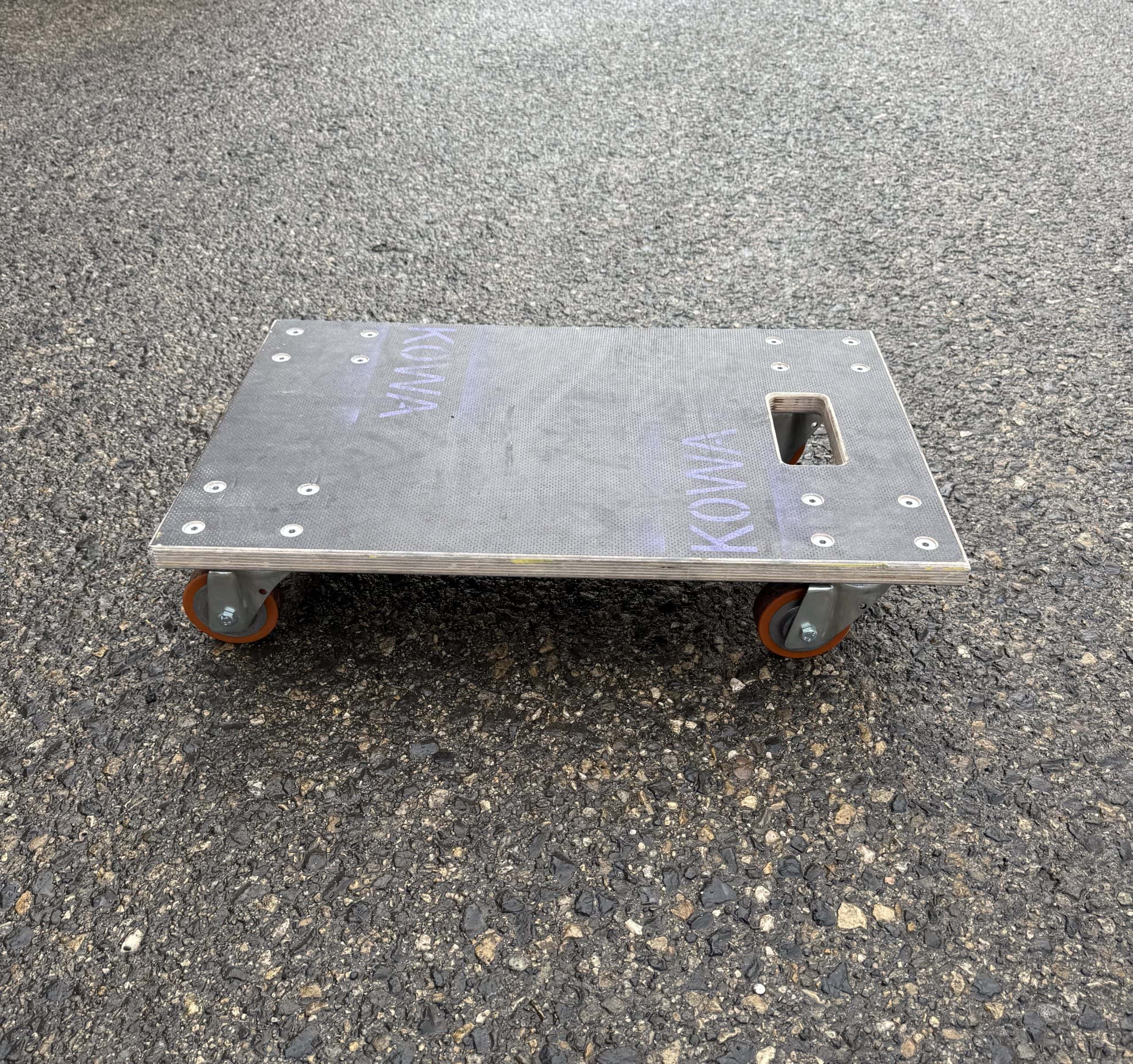 Chariot de transport en bois d’occasion – L 65 x l 42 x H 14 cm – Image 2