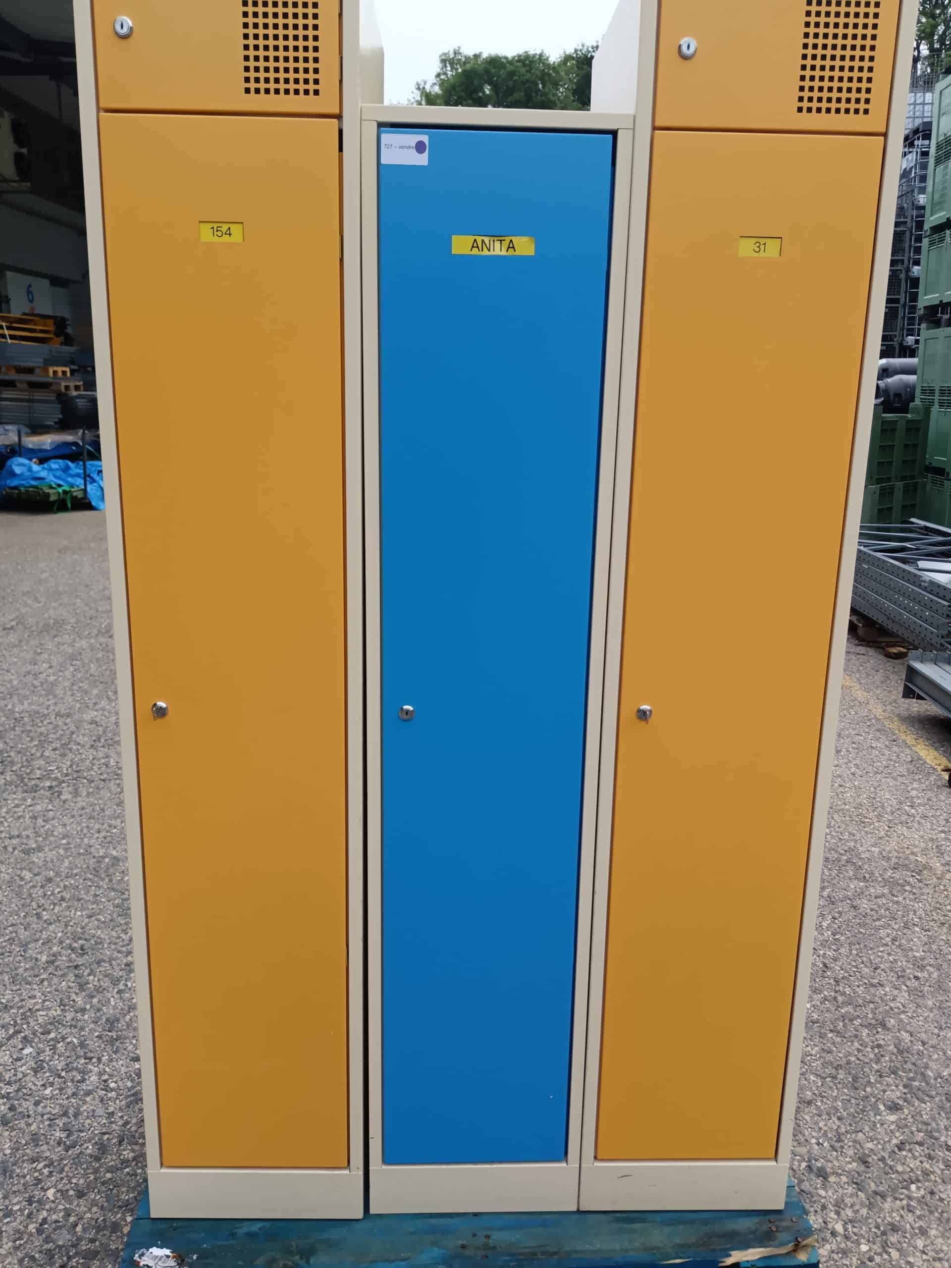 Casier vestiaire industrie metallique bleu 1 porte occasion scaled