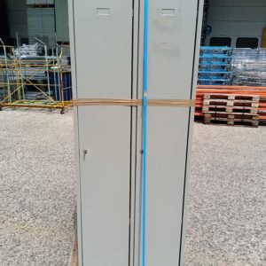 Casier vestiaire industrie metallique gris 2 portes occasion scaled